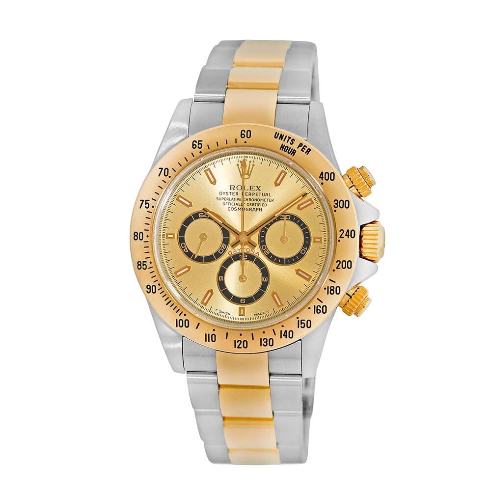 ROLEX STAINLESSSTEEL & YELLOW GOLD 40MM DAYTONA COSMOGRAPH 16523 ZENITH WARRANTY: ROLEX STAINLESSSTEEL & YELLOW GOLD 40MM DAYTONA COSMOGRAPH 16523 ZENITH WARRANTY Pre-Owned ROLEX Stainless Steel & 18K Yellow Gold 40mm Daytona Cosmograph 16523 ZENITH Warranty Box Pre-Owned Gent's St