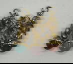 18K YELLOW GOLD SEE NO EVIL, HEAR NO EVIL, SPEAK NO EVIL MONKEYS - 3 CHARMS