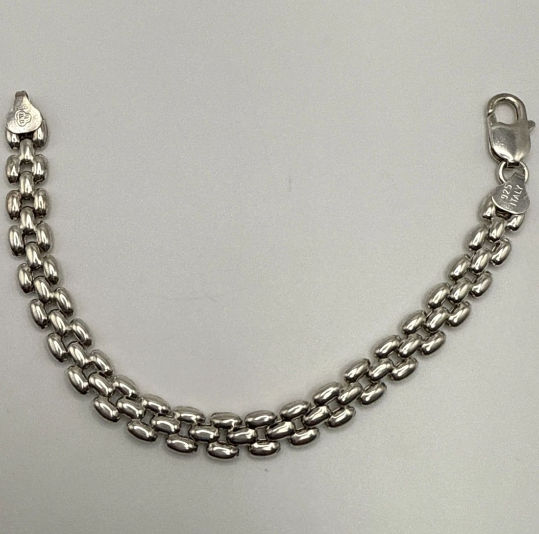 STERLING SILVER 7" CHAIN BRACELET 8.1 GRAMS (1 of 2)