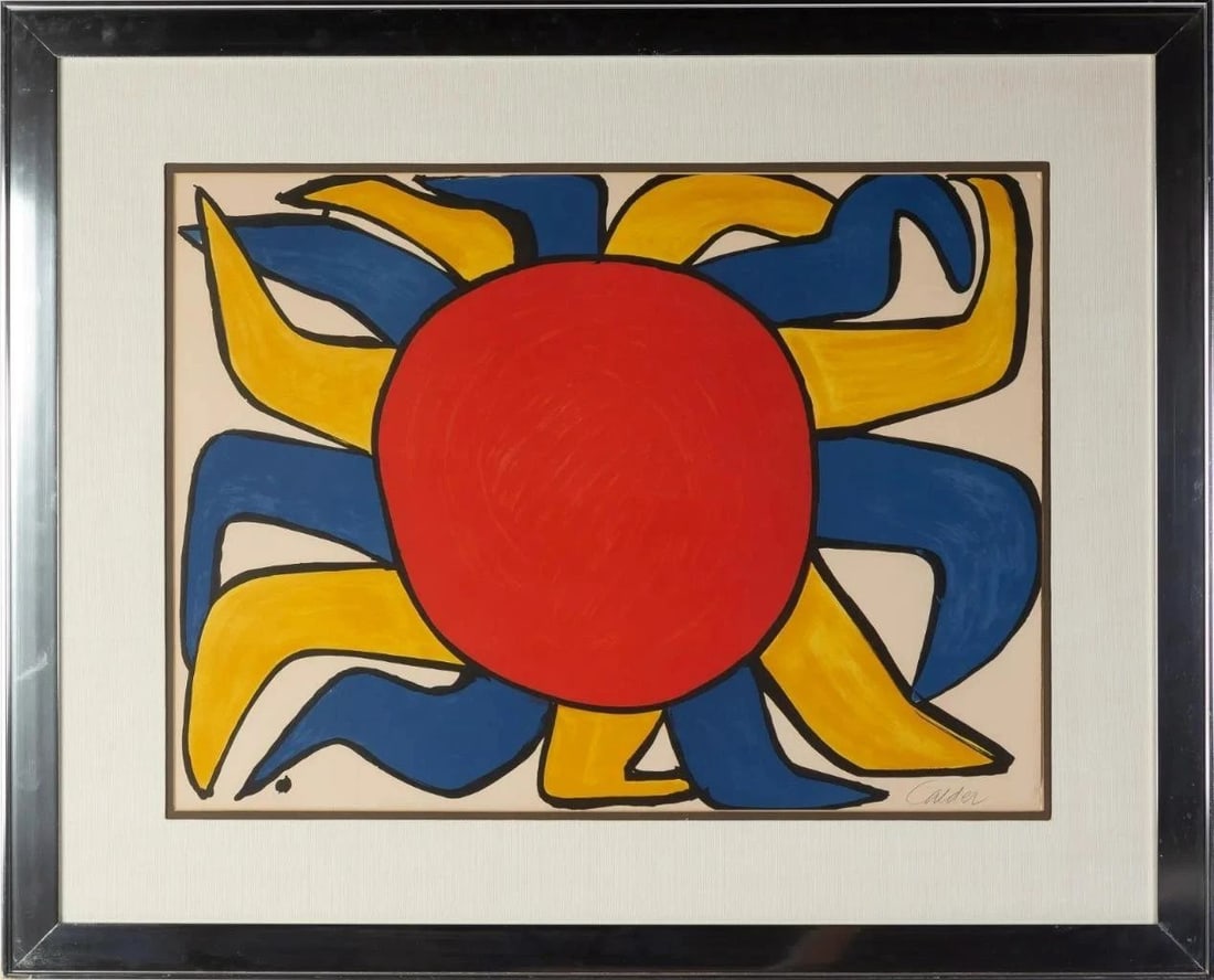 ORIGINAL ALEXANDER CALDER FRONTISPIECE LIMITED ED LITHOGRAPH: ORIGINAL ALEXANDER CALDER FRONTISPIECE LIMITED ED LITHOGRAPH The Following Item we are Offering is AN EXTREMELY VERY RARE EXQUISITE LARGE DELUXE ALEXANDER CALDER (American, 1898-1976) Original Color L