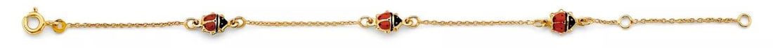 NEW 14K YELLOW GOLD LADY BUG BABY BRACELET: NEW 14K YELLOW GOLD LADY BUG BABY BRACELET 14K YELLOW GOLD NEW LADY BUG BABY BRACELET WEIGHT: 1.3g
