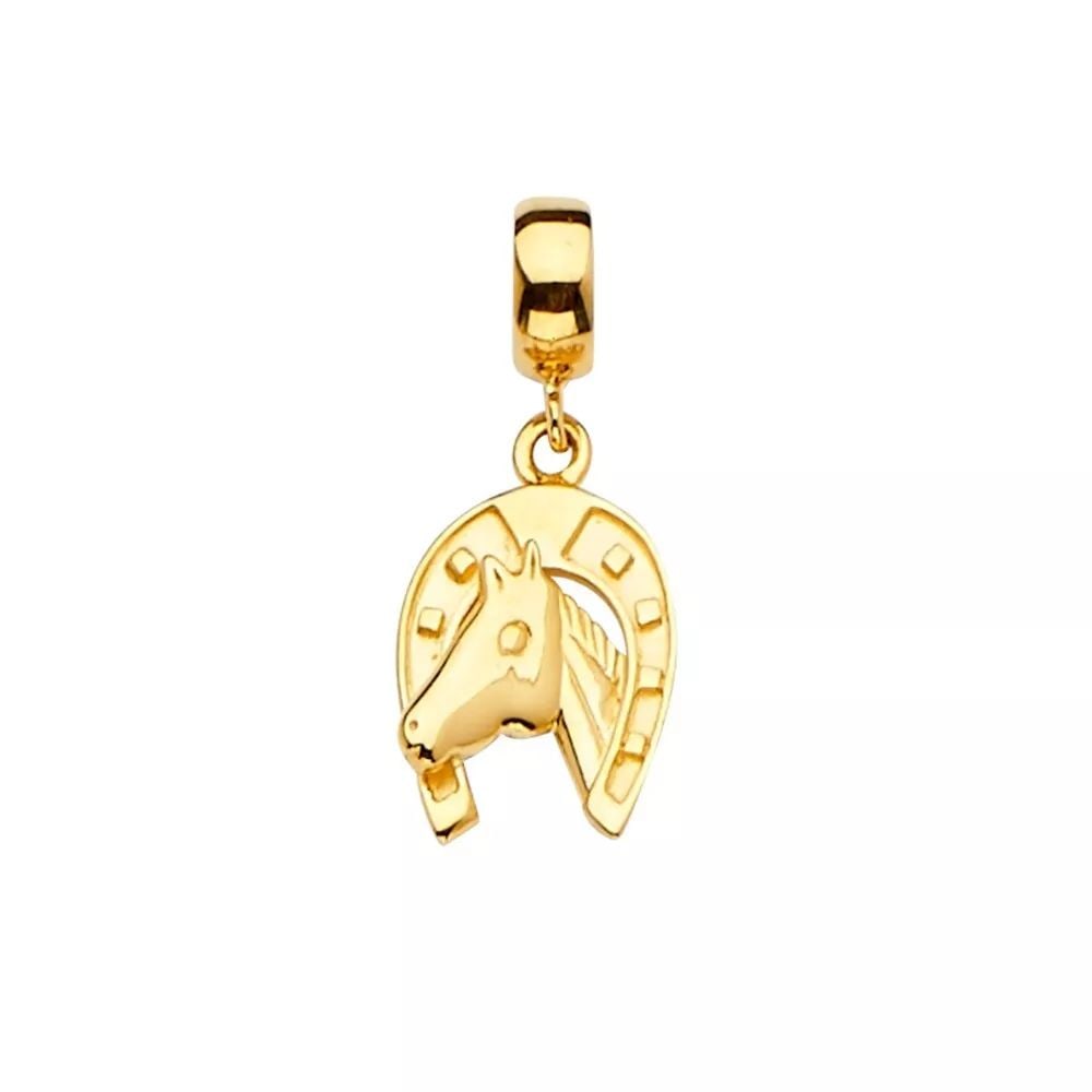 NEW 14K YELLOW GOLD HEART CHARM FOR MIX&MATCH BRACELET: NEW 14K YELLOW GOLD HORSE SHOE CHARM FOR MIX&MATCH BRACELET 14K YELLOW GOLD NEW HORSE SHOE CHARM FOR MIX&MATCH BRACELET WEIGHT: 1.5 g
