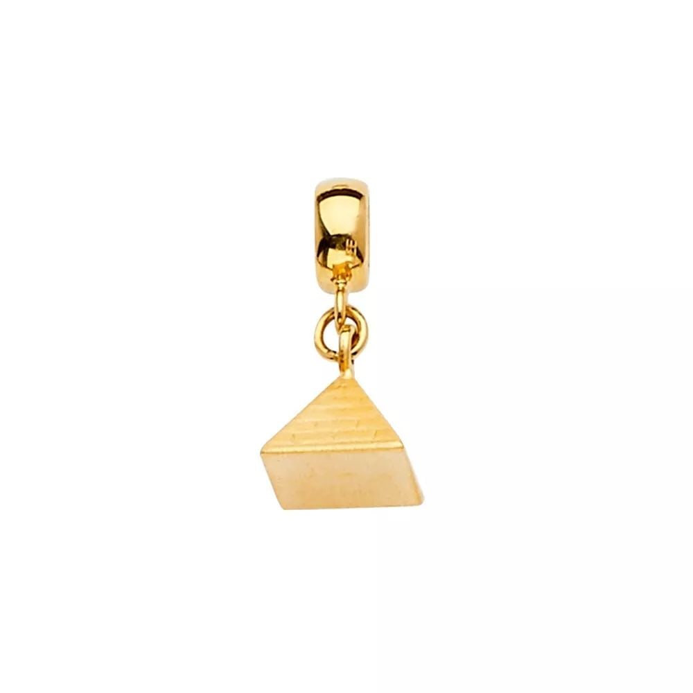 NEW 14K YELLOW GOLD PYRAMID CHARM FOR MIX&MATCH BRACELET: NEW 14K YELLOW GOLD PYRAMID CHARM FOR MIX&MATCH BRACELET 14K YELLOW GOLD NEW PYRAMID CHARM FOR MIX&MATCH BRACELET WEIGHT: 1 g