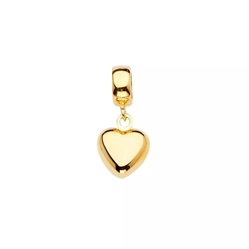 NEW 14K YELLOW GOLD HEART CHARM FOR MIX&MATCH BRACELET: NEW 14K YELLOW GOLD HEART CHARM FOR MIX&MATCH BRACELET 14K YELLOW GOLD NEW HEART CHARM FOR MIX&MATCH BRACELET WEIGHT: 0.9 g