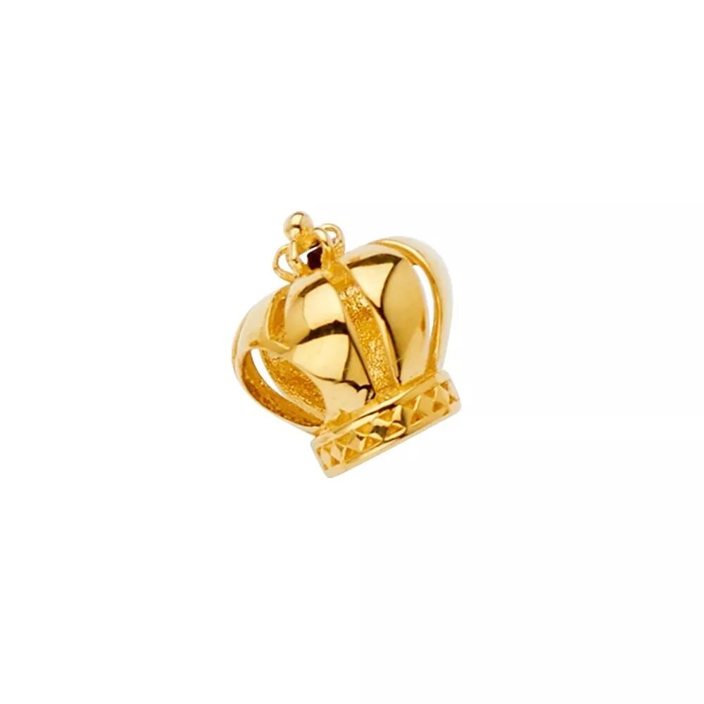 NEW 14K YELLOW GOLD CROWN SLIDER CHARM FOR MIX&MATCH BRACELET: NEW 14K YELLOW GOLD CROWN SLIDER CHARM FOR MIX&MATCH BRACELET 14K YELLOW GOLD NEW CROWN SLIDER CHARM FOR MIX&MATCH BRACELET WEIGHT: 1.3 g
