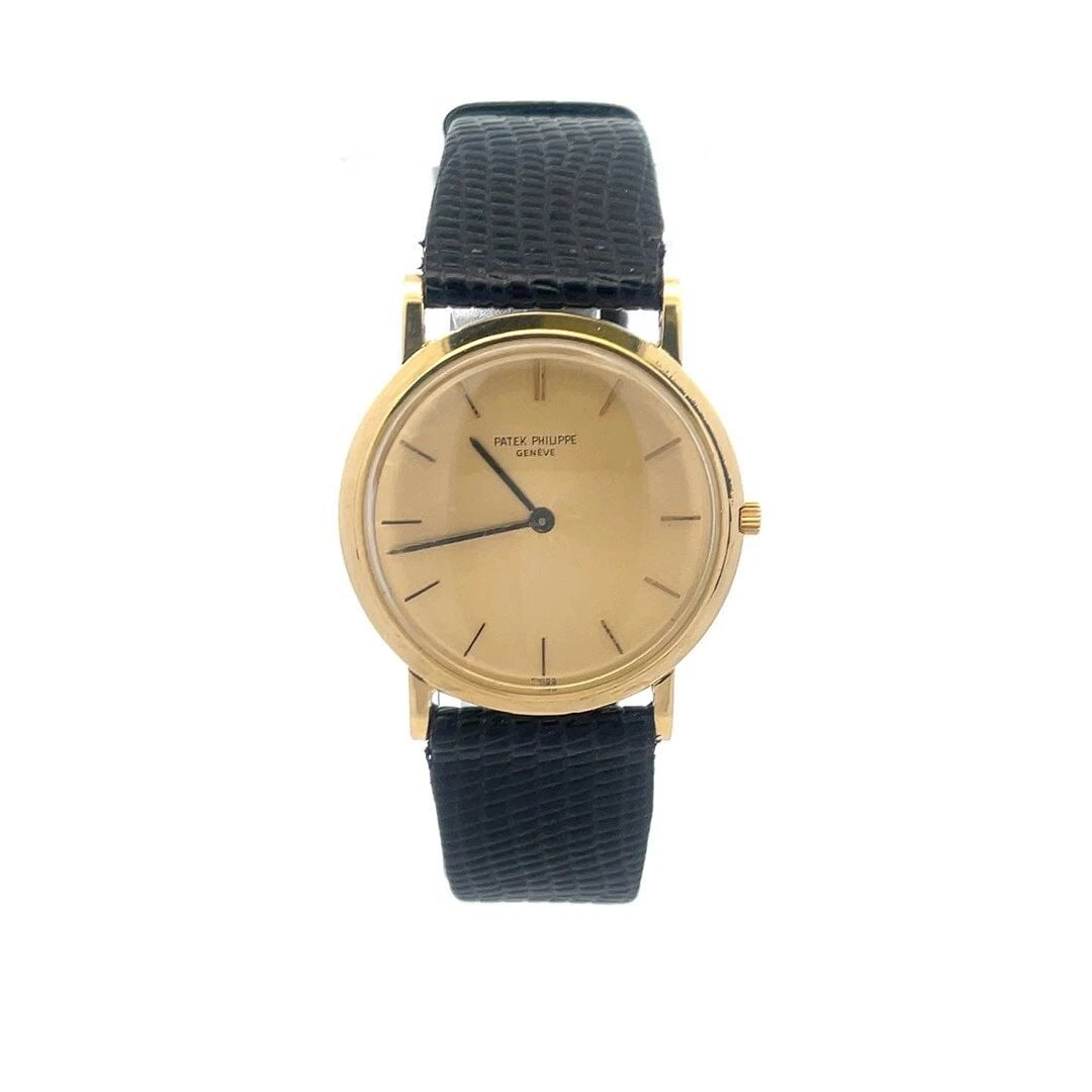 PATEK PHILIPPE CALATRAVA MEN'S WATCH 32MM 18K VINTAGE MANUAL LEATHER BAND (1 of 2)