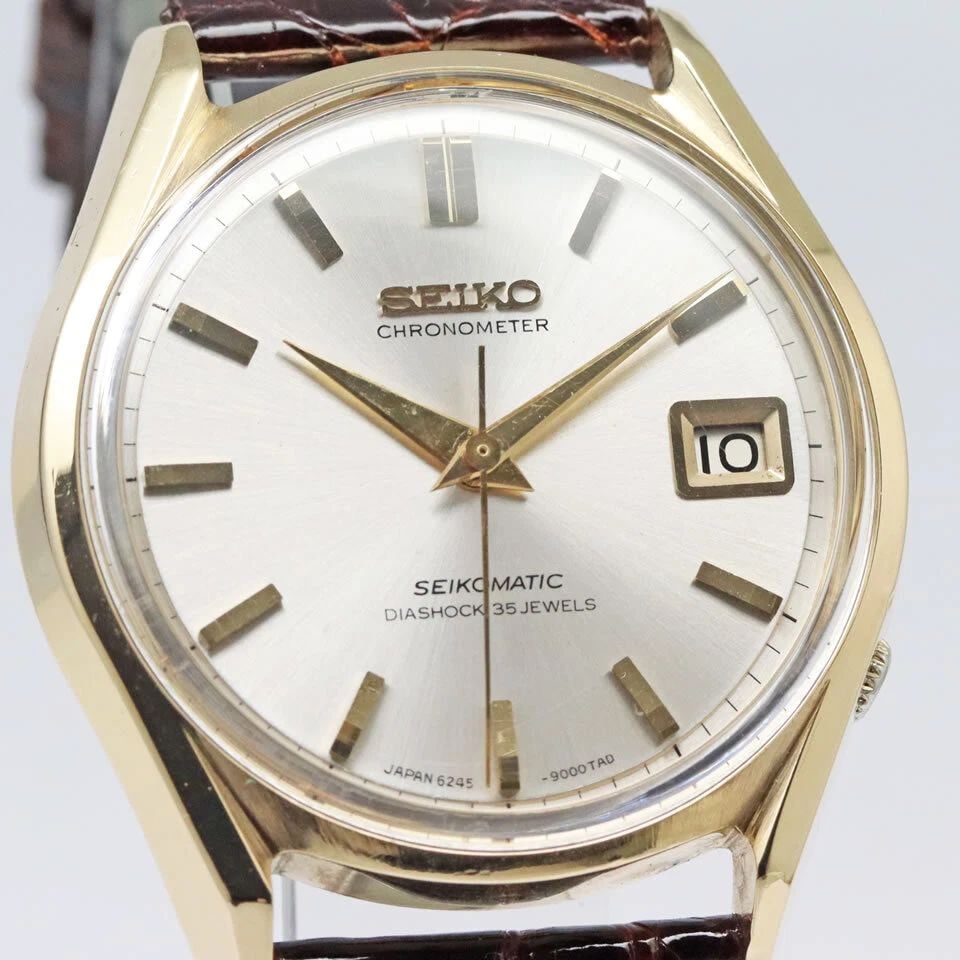 SEIKO MATIC CHRONOMETER CAP GOLD 6245-9000 UNISEX WATCH (1 of 2)