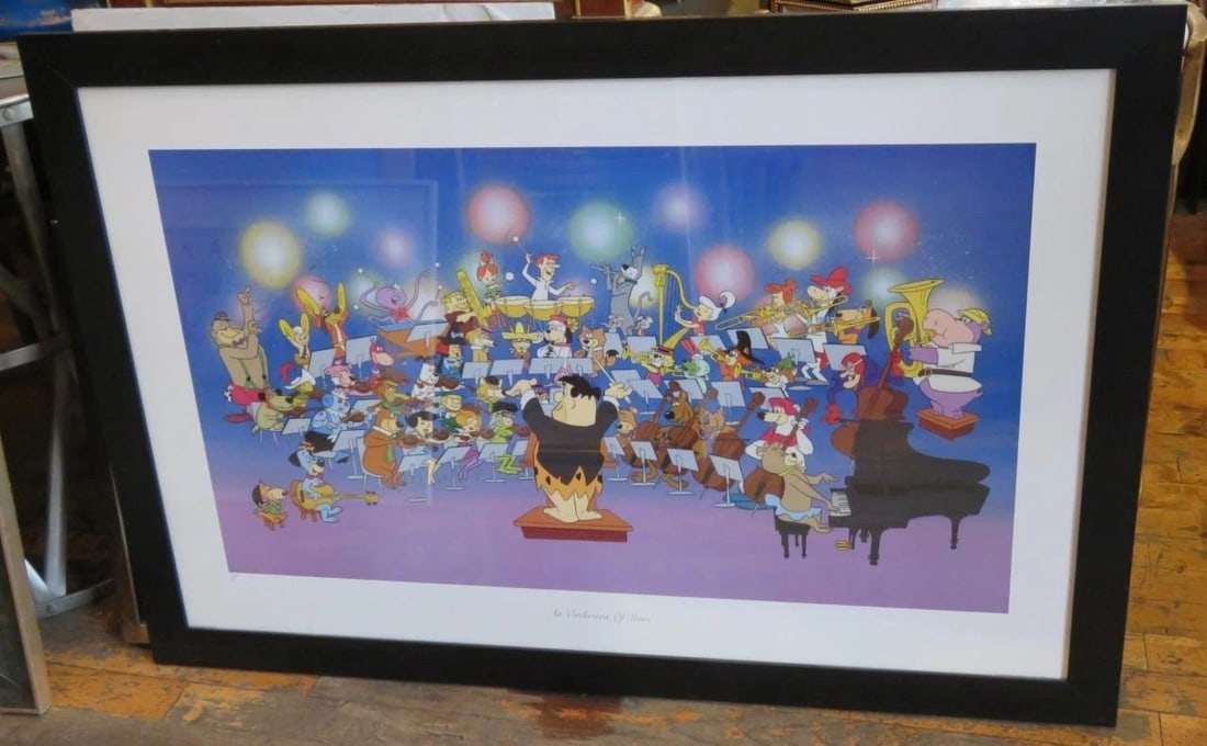 ESTATE PRINTERS PROOF FRAMED HANNA BARBERA FLINTSTONES JETSONS ORCHESTRA (1 of 2)