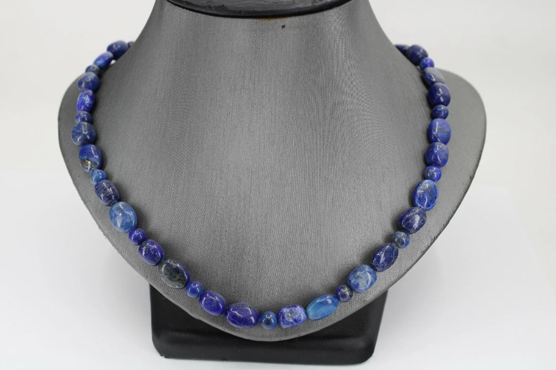 JAY KING DTR LAPIS LAZULI MULTI SHAPE BEADED NECKLACE STERLING EXTENDER (1 of 2)