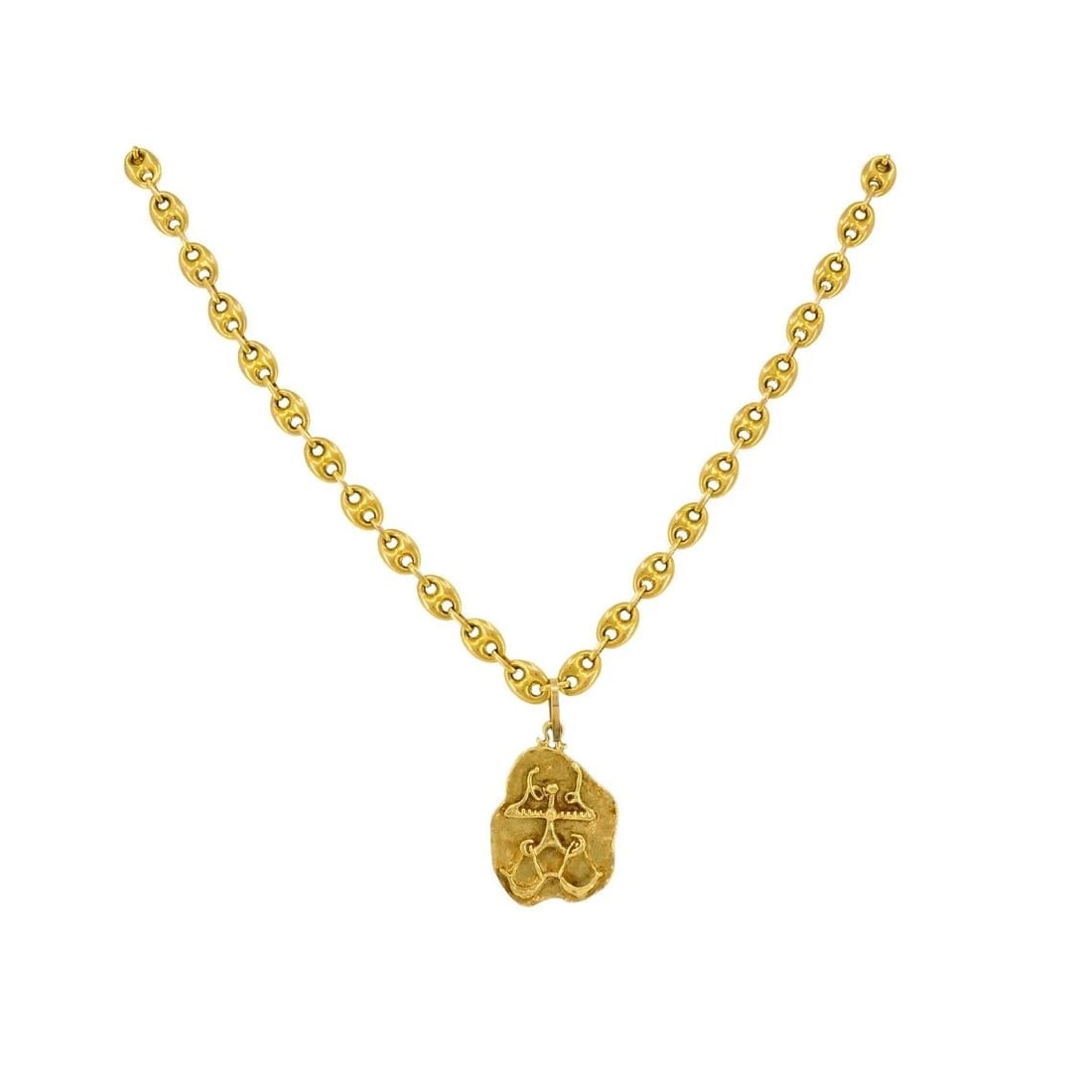LIBRA PENDANT MARINER LINK 14K GOLD NECKLACE (1 of 2)