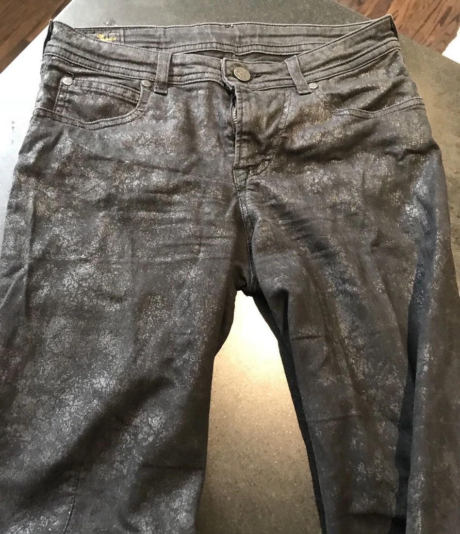 VIVIENNE WESTWOOD LEE COATED BLACK JEANS SIZE 28 (1 of 2)