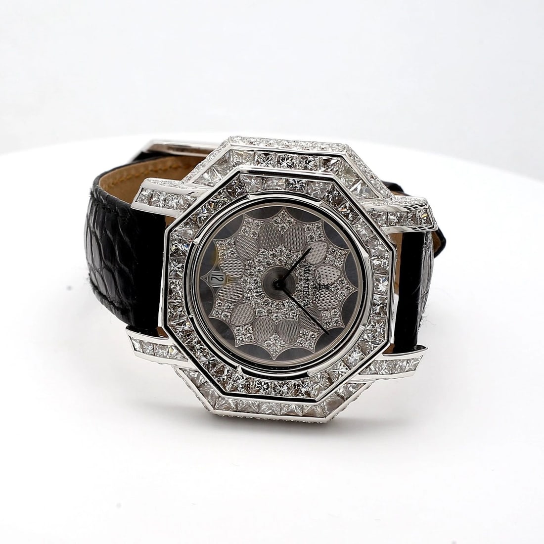 14.00 CARAT H SI1 DIAMOND 18 KARAT WHITE GOLD WRIST WATCHES (1 of 2)