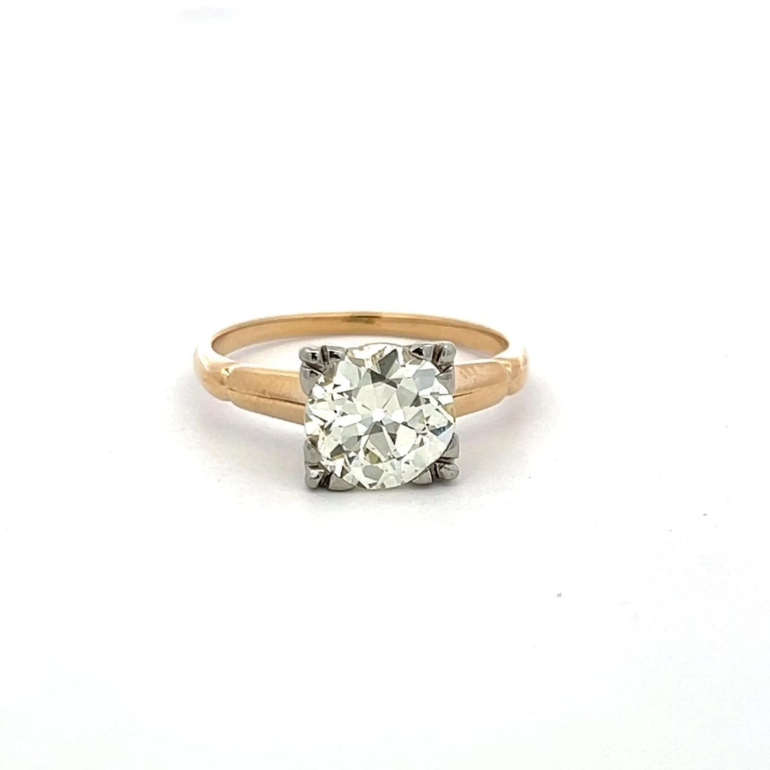 2.23 CARAT CIRCULAR BRILLIANT CUT DIAMOND 14K GOLD/PLATINUM ENGAGEMENT RING (1 of 2)