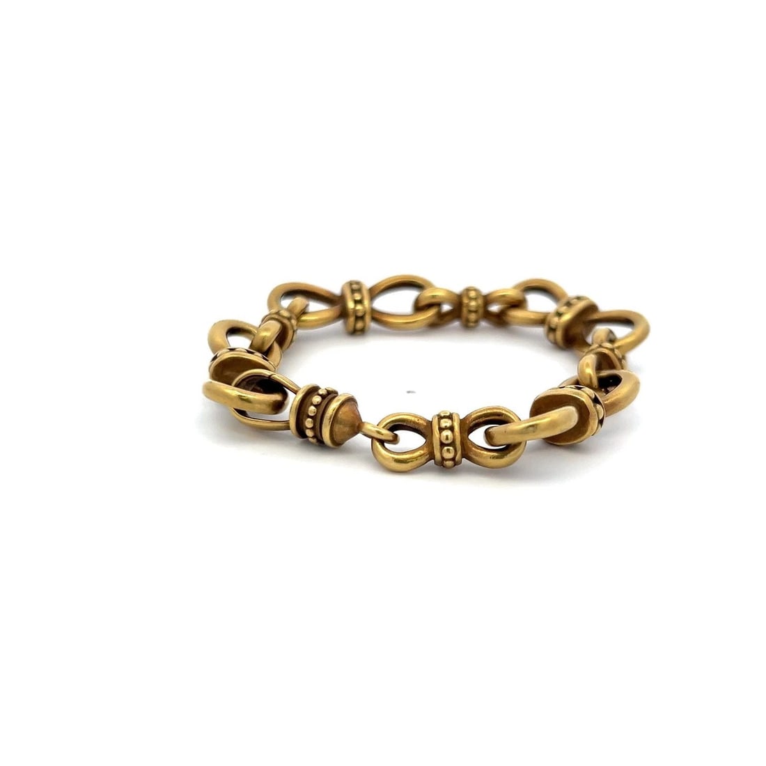 VINTAGE 60.20 GRAMS 18 KARAT YELLOW GOLD LINK BRACELET (1 of 2)