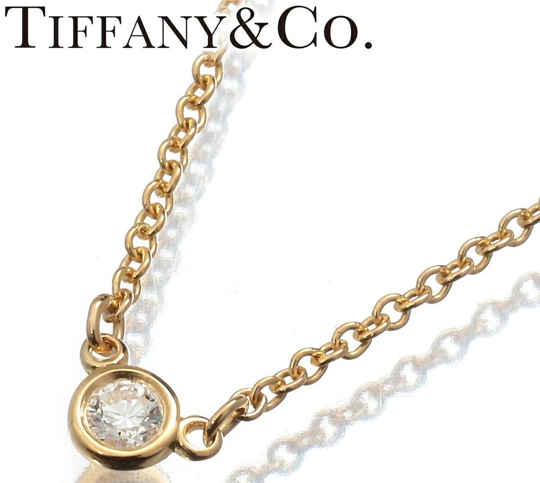 TIFFANY & CO. PERETTI BY THE YARD DIAMOND K18YG L:41CM NECKLACE PRE OWNED (1 of 2)