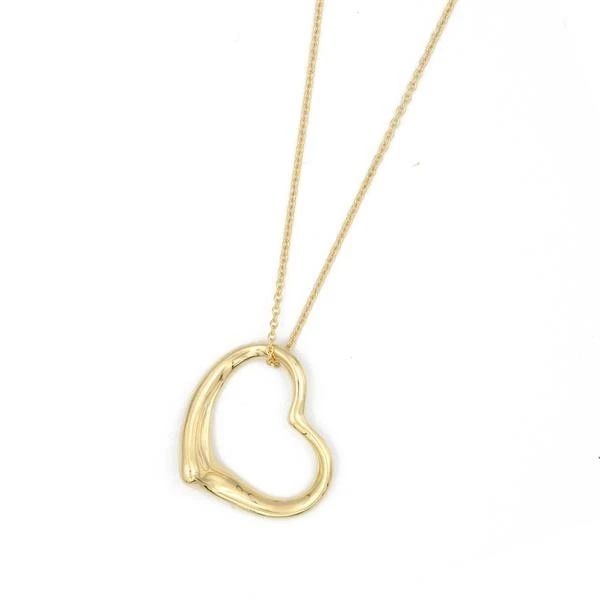 TIFFANY & CO. OPEN HEART PENDANT K18 GOLD 42CM LENGTH NECKLACE PRE OWNED (1 of 2)