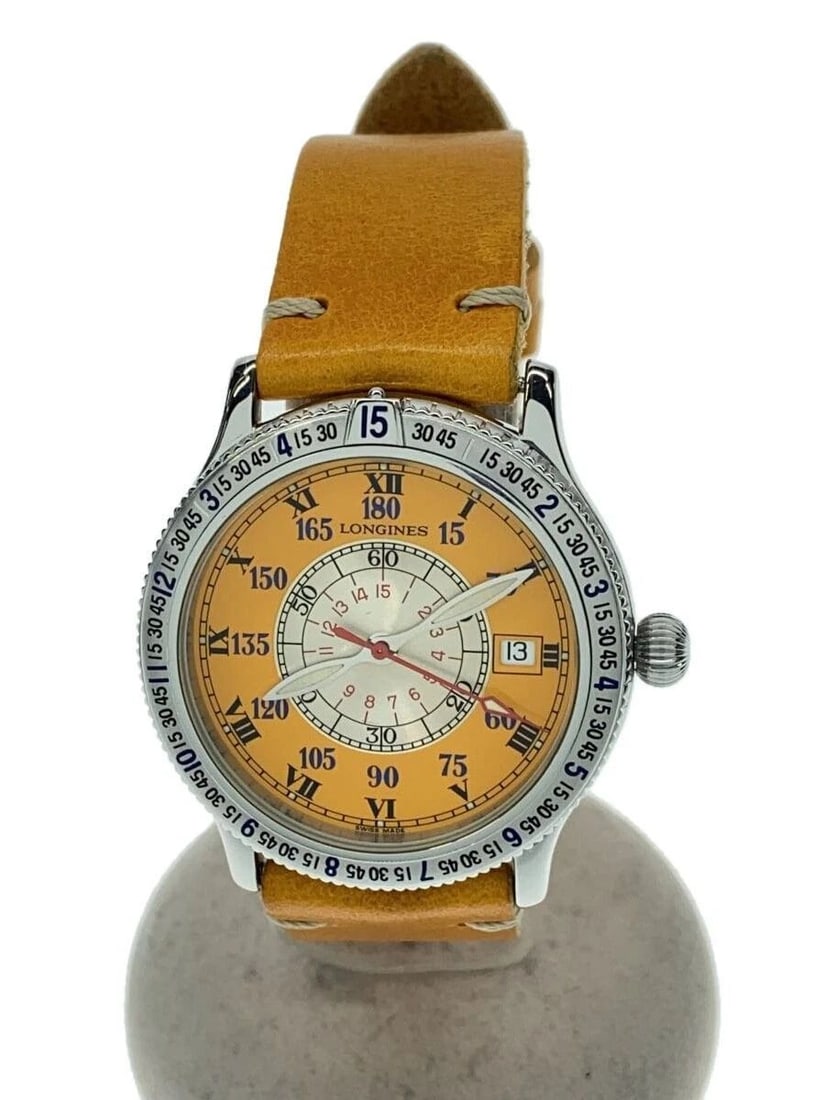 LONGINES LINDBERGH MEN'S WATCH: LONGINES LINDBERGH MEN'S WATCH Item Description Condition: Used, Grade BSlight signs of useProduct DetailsModel Number: -Color: YellowNotes: 202505, WOH Completed20250525, Daily Accuracy: -1Non-Origin