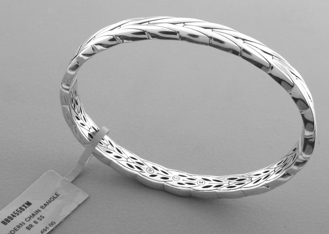 NEW JOHN HARDY STERLING SILVER MODERN CHAIN BANGLE (1 of 2)