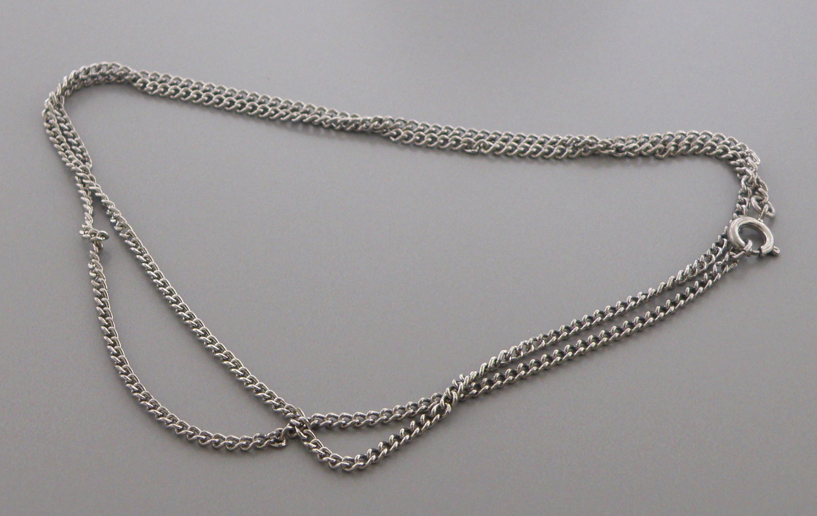 VINTAGE STAINLESS STEEL CURB CHAIN 24": VINTAGE STAINLESS STEEL CURB CHAIN 24"