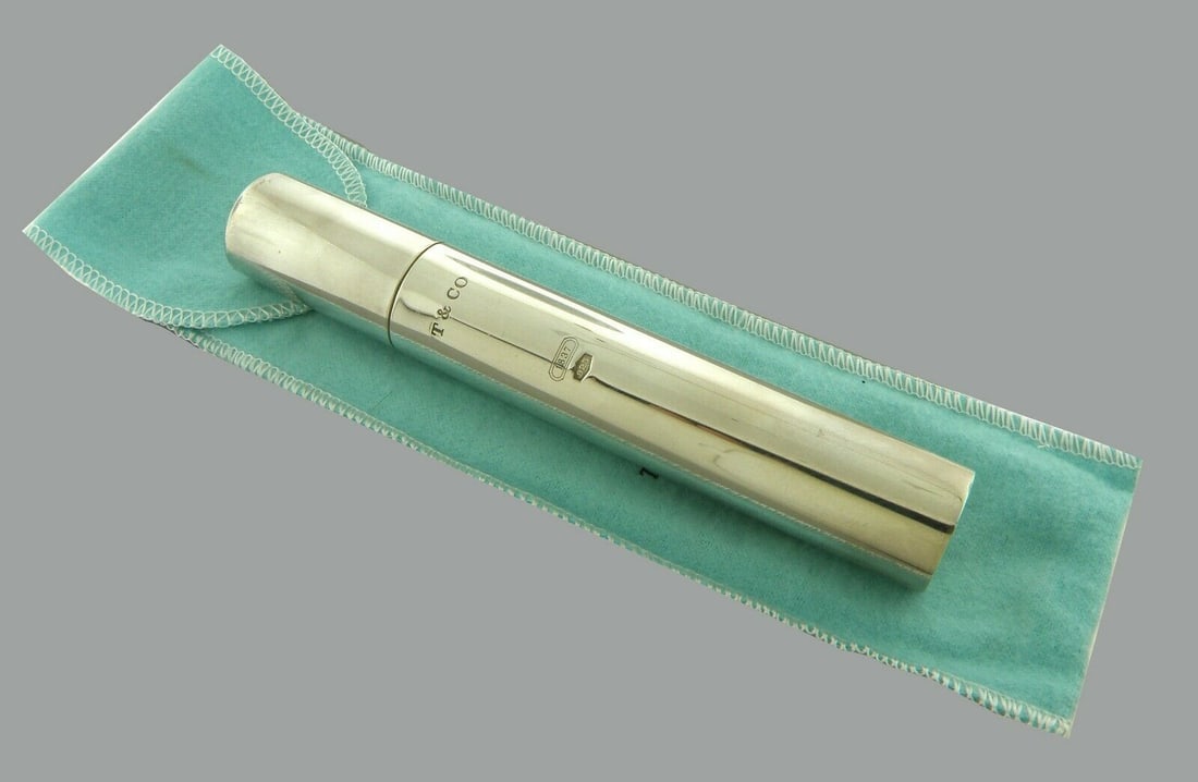 VINTAGE TIFFANY & CO. STERLING SILVER 1837 CIGAR TUBE (1 of 2)