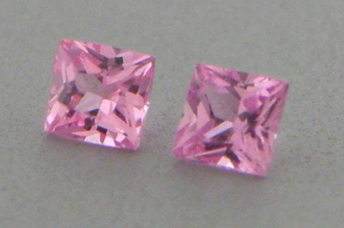 3.5mm MATCHING PRINCESS CUT LOOSE NATURAL PINK SAPPHIRE: LOOSE NATURAL PINK SAPPHIRESale is for 2 princess cut natural pink sapphiresMatching pairCleanSapphire measures 3.5mm x 3.5mmNew, never used before