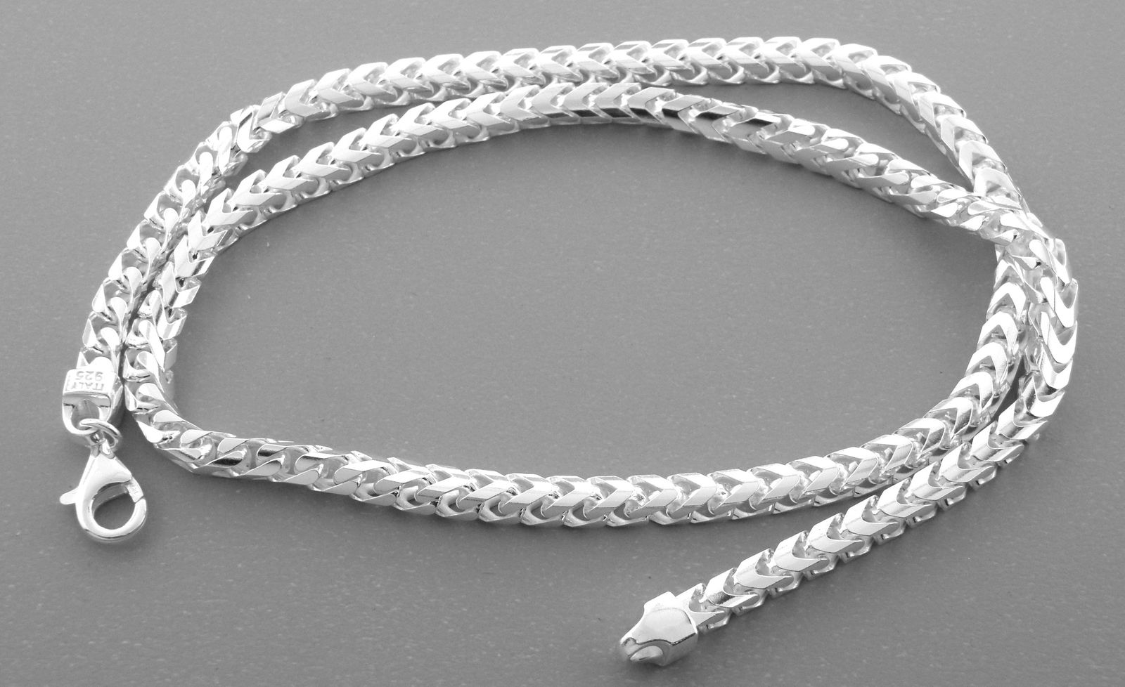 FRANCO CHAIN STERLING SILVER ITALY NECKLACE HEAVY MENS (1 of 2)