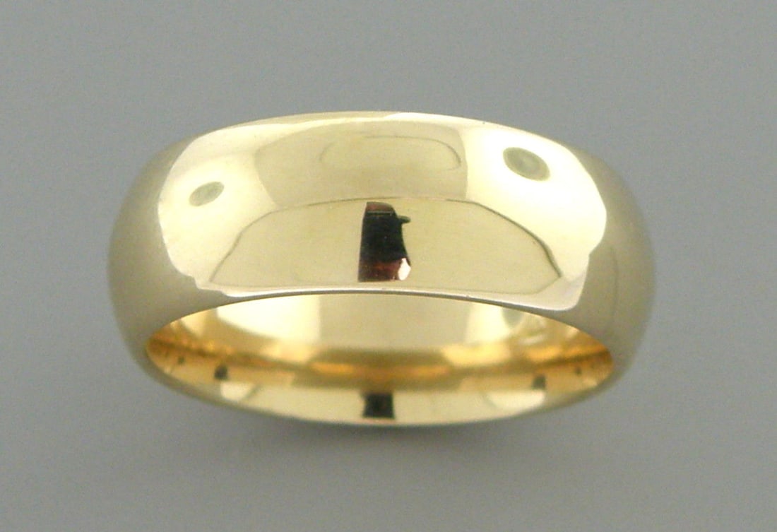 14K YELLOW SOLID GOLD 6MM COMFORT BAND WEDDING RING 10 (1 of 2)
