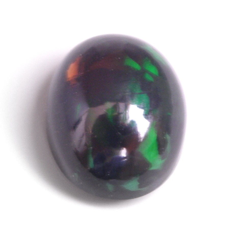 4.71ct AFRICAN BLACK OPAL OVAL CABOCHON NATURAL 13x10mm (1 of 2)