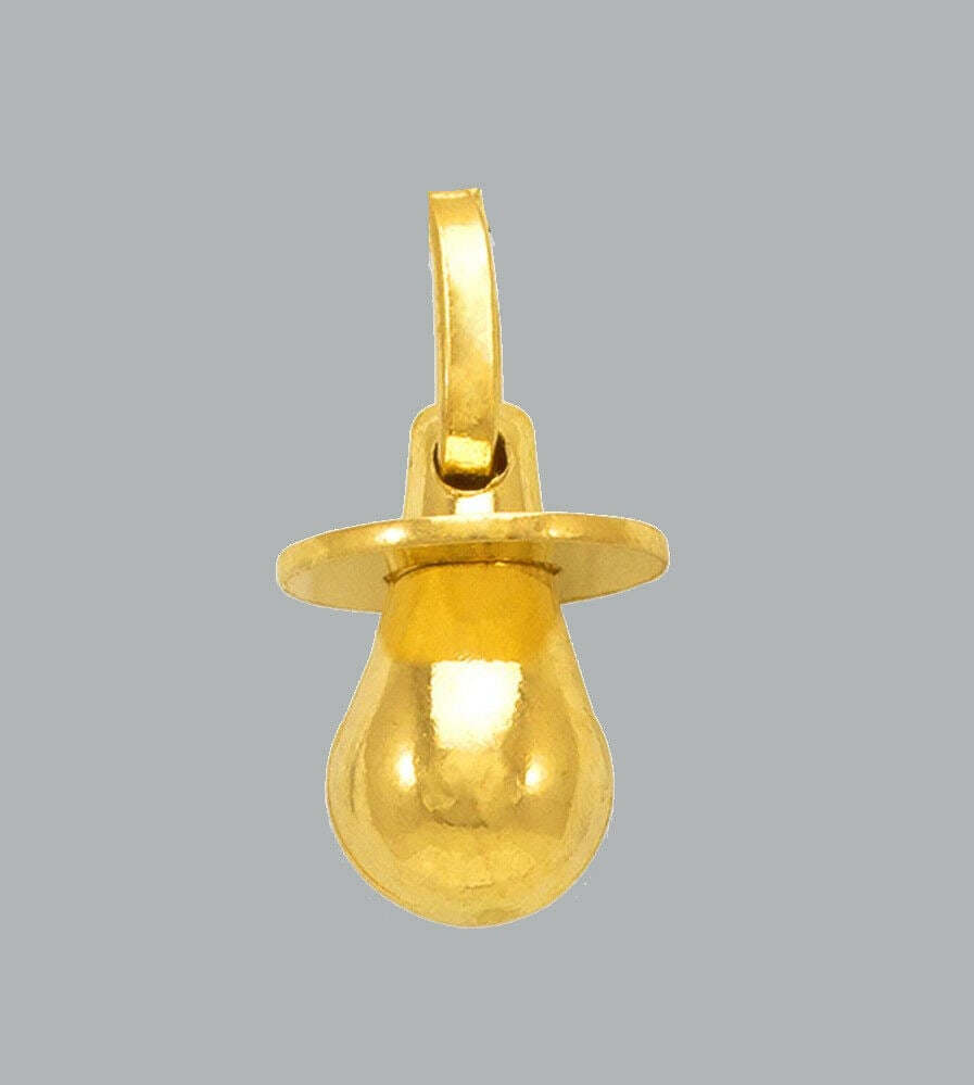 NEW 14K YELLOW GOLD PACIFIER PENDANT / CHARM (1 of 1)