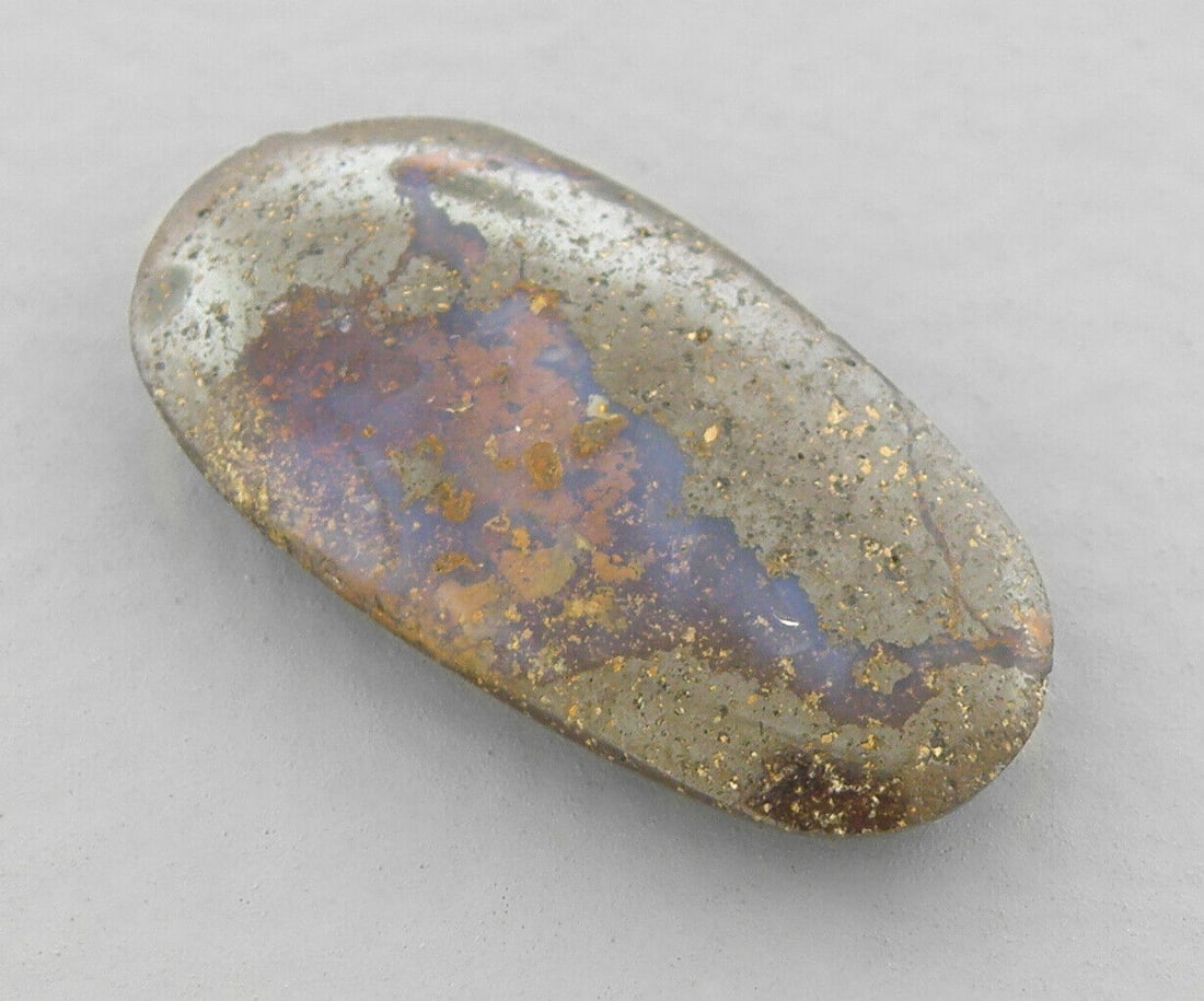 12.30ct LOOSE CABOCHON NATURAL AUSTRALIAN BOULDER OPAL: 12.30ct NATURAL AUSTRALIAN BOULDER OPAL Natural Untreated boulder opal from Koroit Australia12.30ct Measures 24.45mm x 12.71mm x 4.78mm Polished cabochon