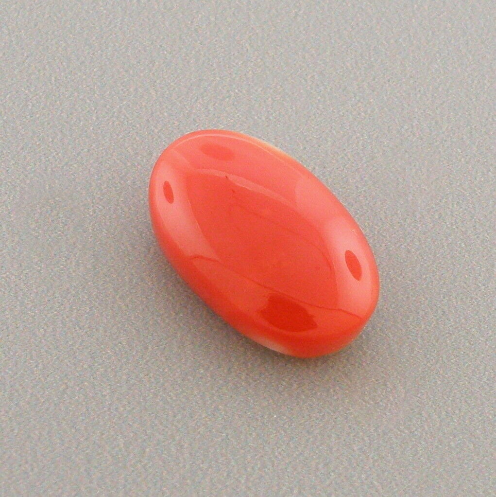 VINTAGE NATURAL OVAL CABOCHON RED CORAL 17X10.7mm - 9.91ct (1 of 2)