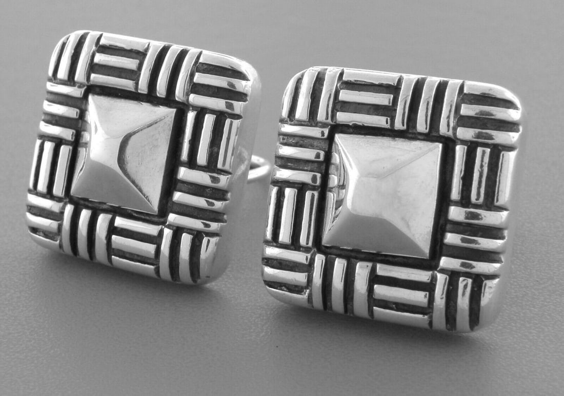 KIESELSTEIN-CORD STERLING SILVER SQUARE EARRINGS (1 of 2)