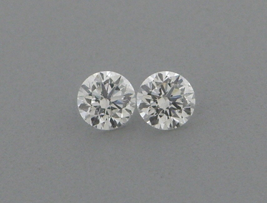 3.6mm MATCHING PAIR BRILLIANT ROUND DIAMOND G VS2: LOOSE NATURAL UNTREATED DIAMONDS Sale is for 2 round cut natural untreated earth mined diamond Sale is for a matching pair Diamonds measures 3.6mm in diameter Diamonds are full cut Diamonds are G colo