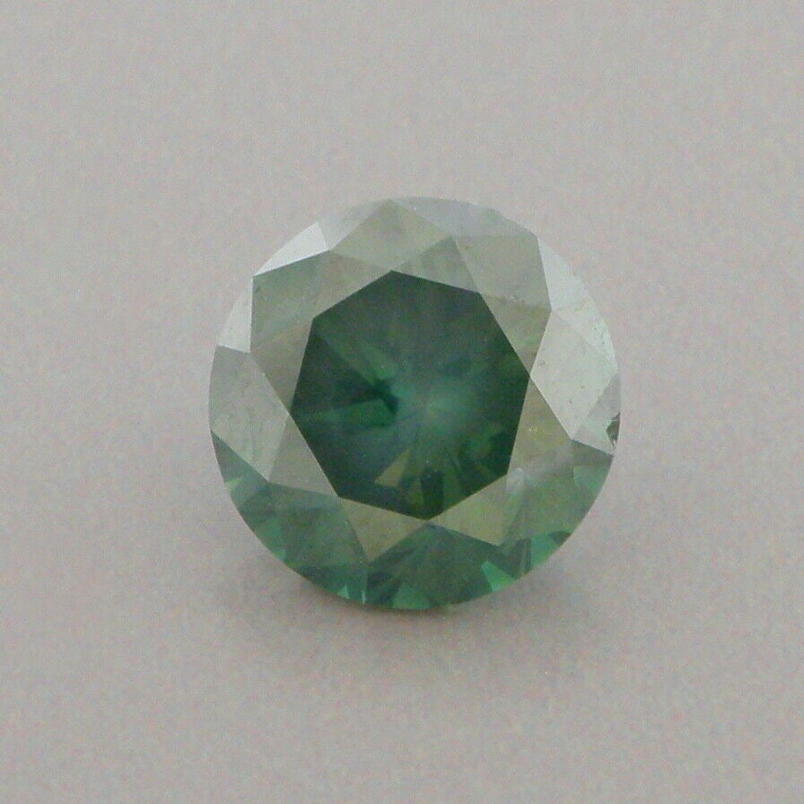 6.40ct NATURAL LOOSE GREEN ROUND CUT DIAMOND (1 of 2)