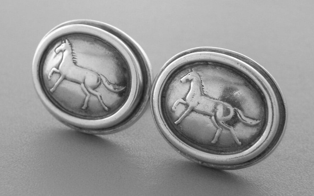KIESELSTEIN CORD STERLING HORSE EQUESTRIAN EARRINGS (1 of 2)