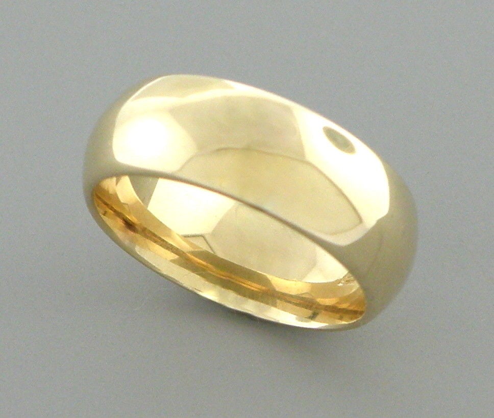 14K YELLOW SOLID GOLD 6MM COMFORT BAND WEDDING RING 12 (1 of 2)
