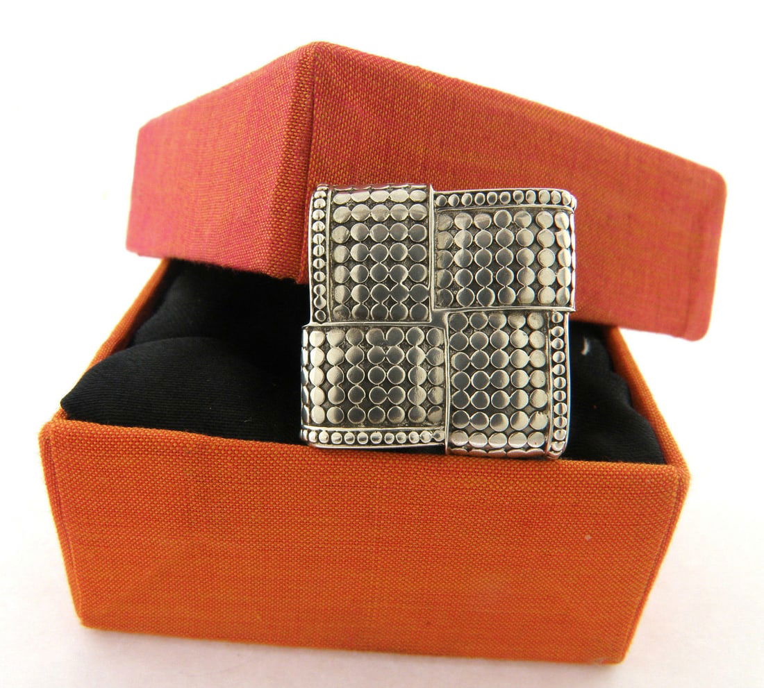 JOHN HARDY STERLING SILVER DOT BROOCH PIN WITH BOX (1 of 2)