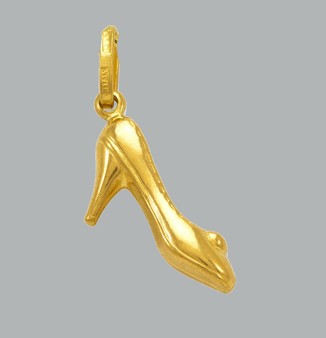 NEW 14K YELLOW GOLD HIGH HEEL SHOE PENDANT / CHARM (1 of 1)