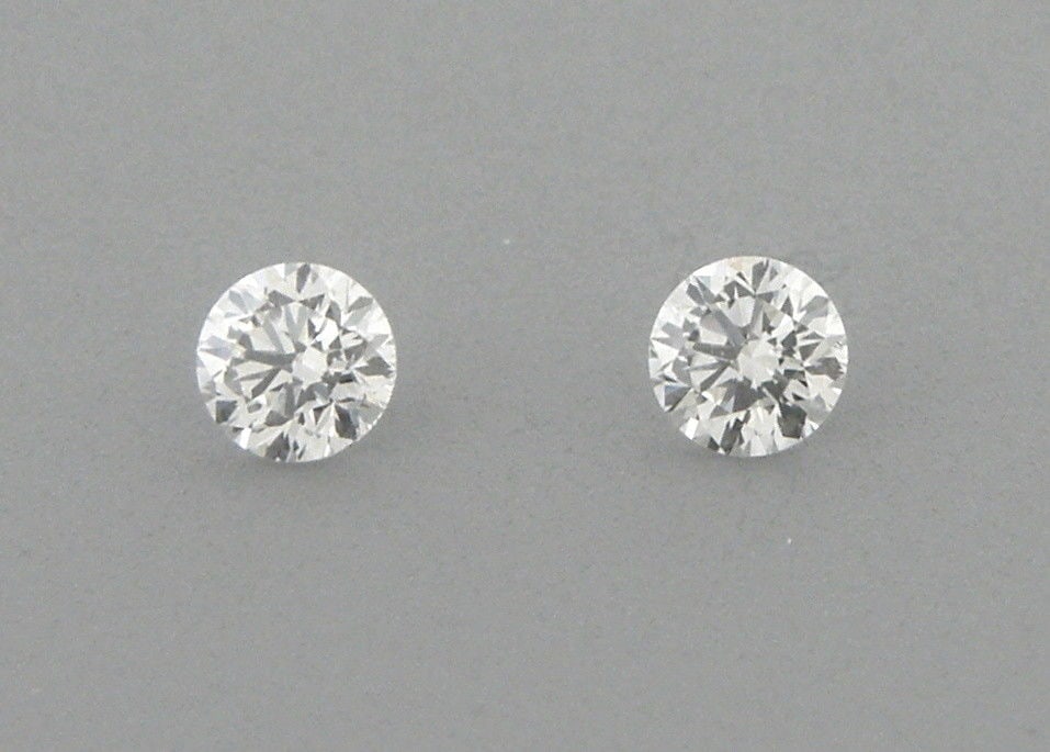 4.3mm MATCHING PAIR BRILLIANT ROUND CUT DIAMOND G VS (1 of 1)