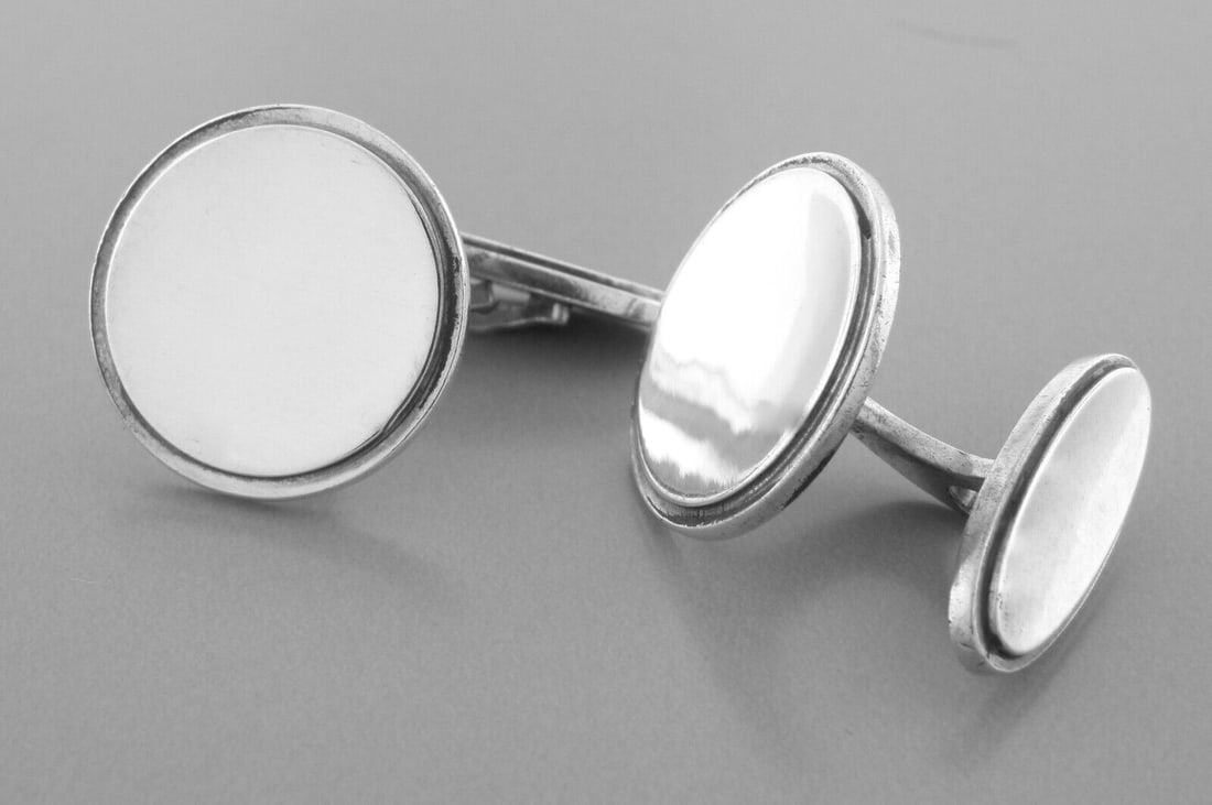 VINTAGE GEORG JENSEN STERLING SILVER CUFFLINKS 54 (1 of 2)