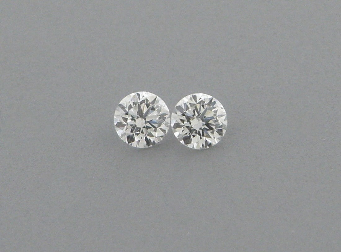 2.8mm MATCHING PAIR BRILLIANT ROUND DIAMOND G VS2 (1 of 1)