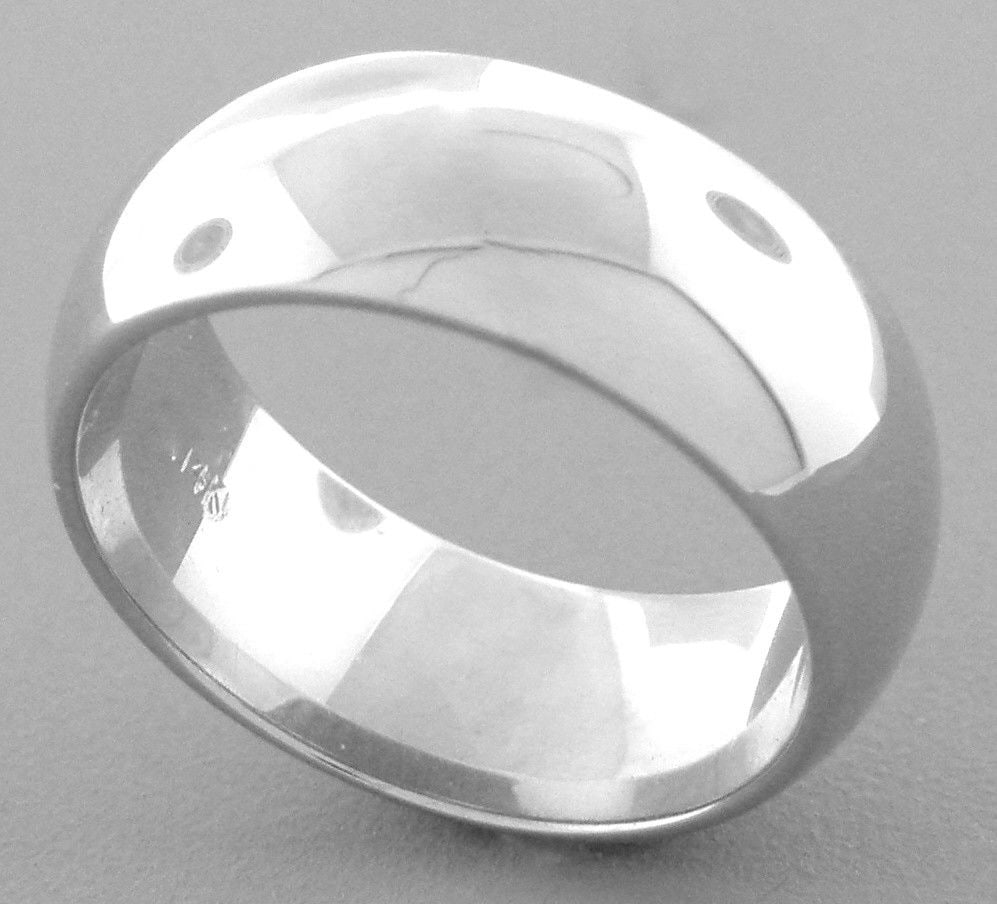 14K WHITE SOLID GOLD 7MM COMFORT BAND WEDDING RING 12 (1 of 2)