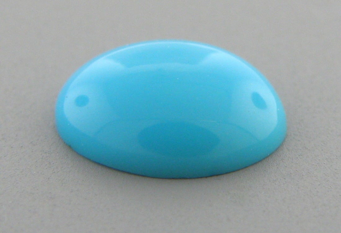 NATURAL UNTREATED TURQUOISE OVAL CABOCHON 10X8mm: LOOSE NATURAL UNTREATED OVAL CABOCHON TURQUOISE Carat weight is 1.6ct Turquoise measures 10x8x3.1mm Natural turquoise Sleeping beauty turquoise, beautiful color and clean