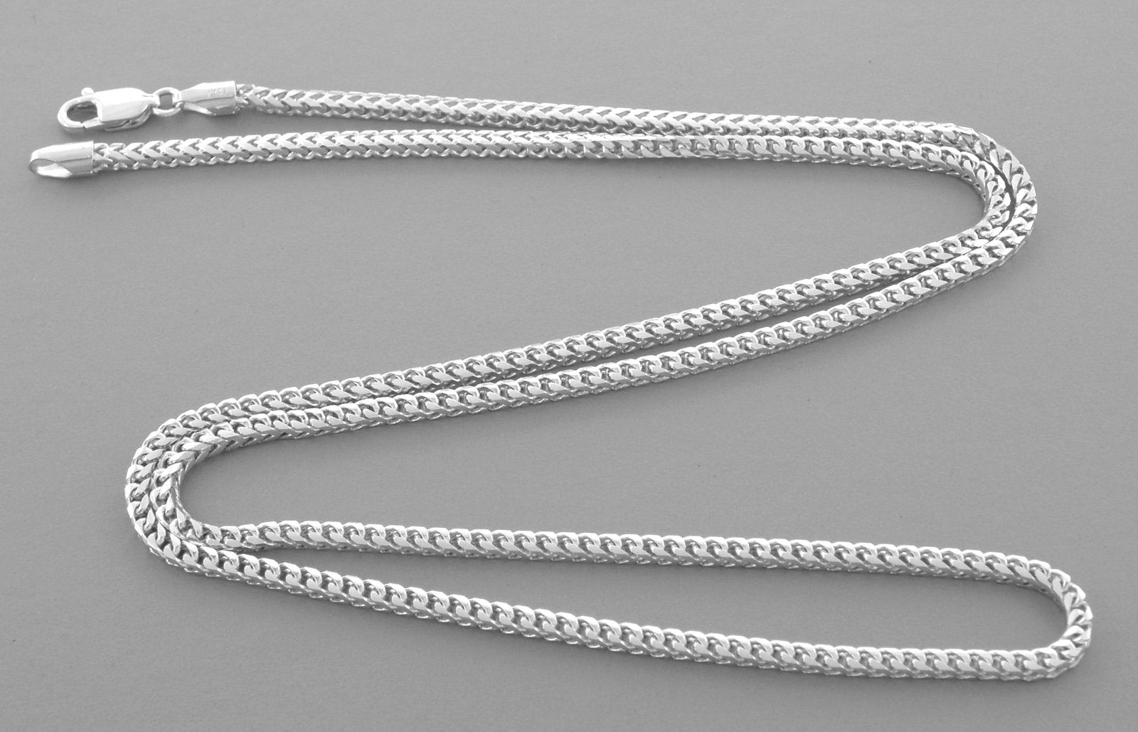 14K WHITE GOLD SOLID FRANCO CHAIN NECKLACE HEAVY (1 of 2)