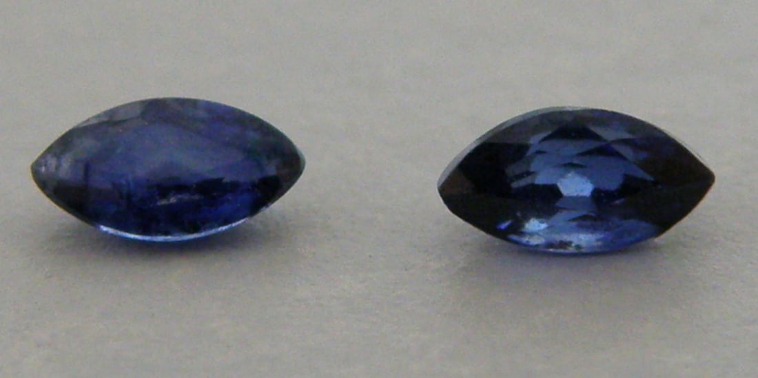 6x3mm MATCHING PAIR MARQUISE BLUE SAPPHIRE: Sale is for 2 marquise cut natural blue sapphire Matching pair Sapphire measures 6mm x 3mm New, never used before