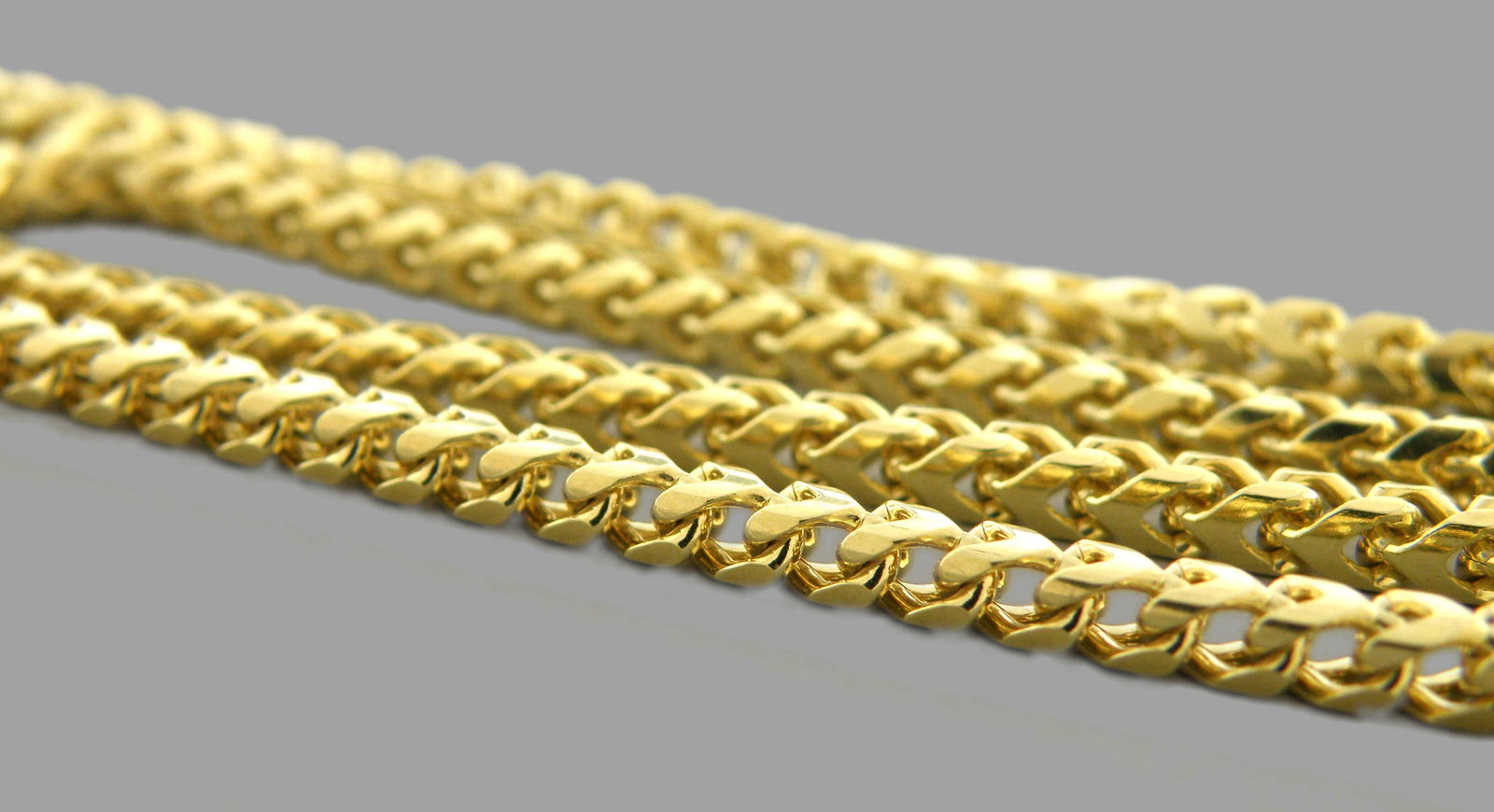 14K YELLOW GOLD 3MM SOLID FRANCO CHAIN HEAVY 18" (1 of 2)
