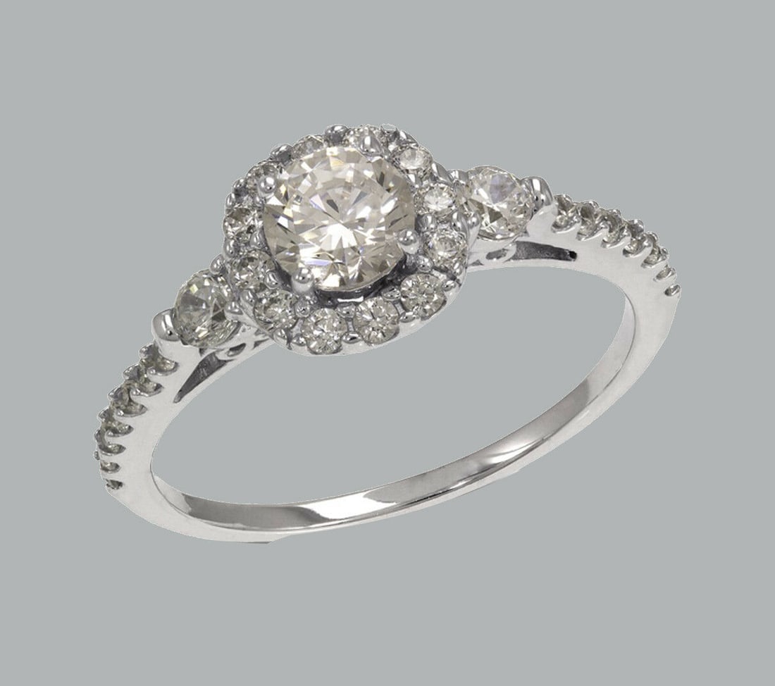 NEW 14K WHITE GOLD LADIES ENGAGEMENT RING (1 of 1)