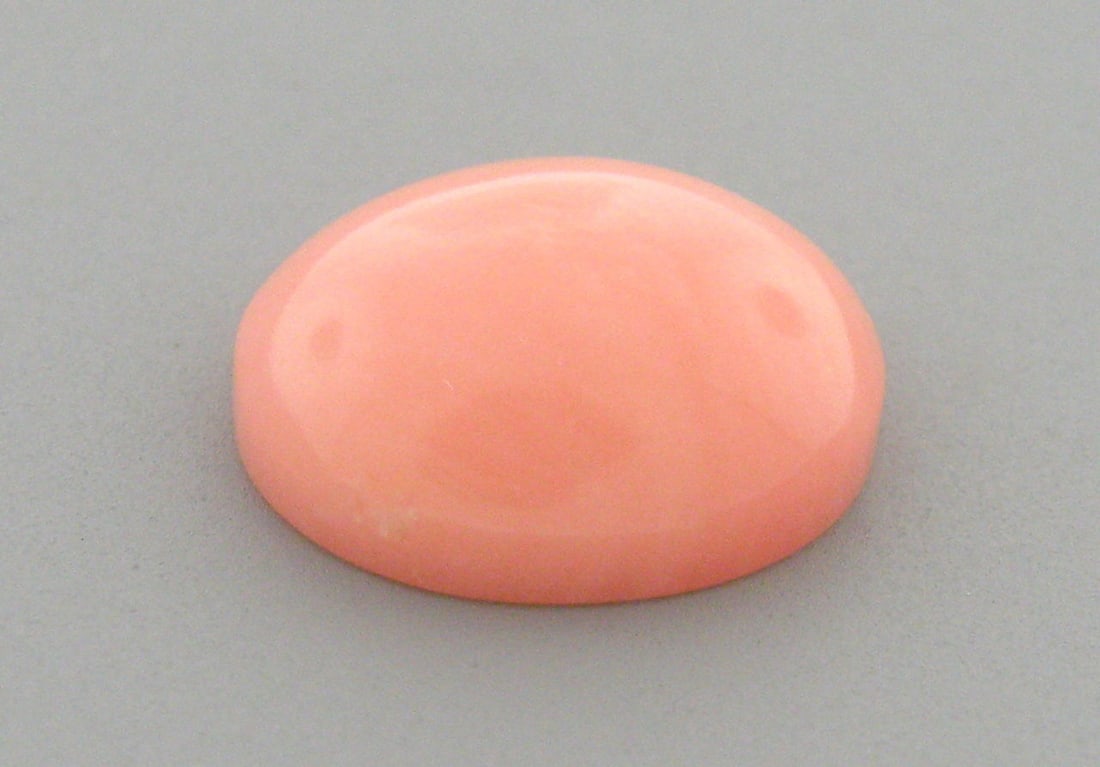 UNTREATED 12x10mm SEA CORAL OVAL SHAPE PINK CABOCHON (1 of 1)