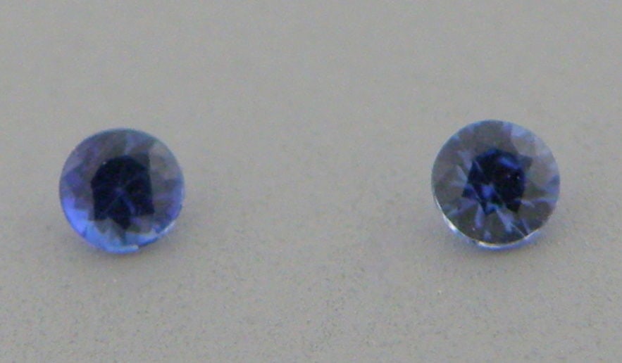 2.5mm MATCHING PAIR ROUND CUT NATURAL BLUE SAPPHIRE: LOOSE NATURAL BLUE SAPPHIRES ROUND CUTSale is for 2 round cut natural Blue sapphiresMatching pairSapphires measures 2.5mm in diameterNew, never used before