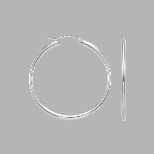 NEW 14K WHITE GOLD ROUND HOOP TUBE EARRINGS 2mm: 14K WHITE GOLD HOOP EARRINGS17mm - 1g 14K White Gold Tube hoop earrings17mm - 1g Width Size: 2mm17mm - 1g Diameter: 17mm, 17mm - 1g High Polish 14k gold 17mm - 1g Stamp: 14k17mm - 1g Avg Weight:17mm -